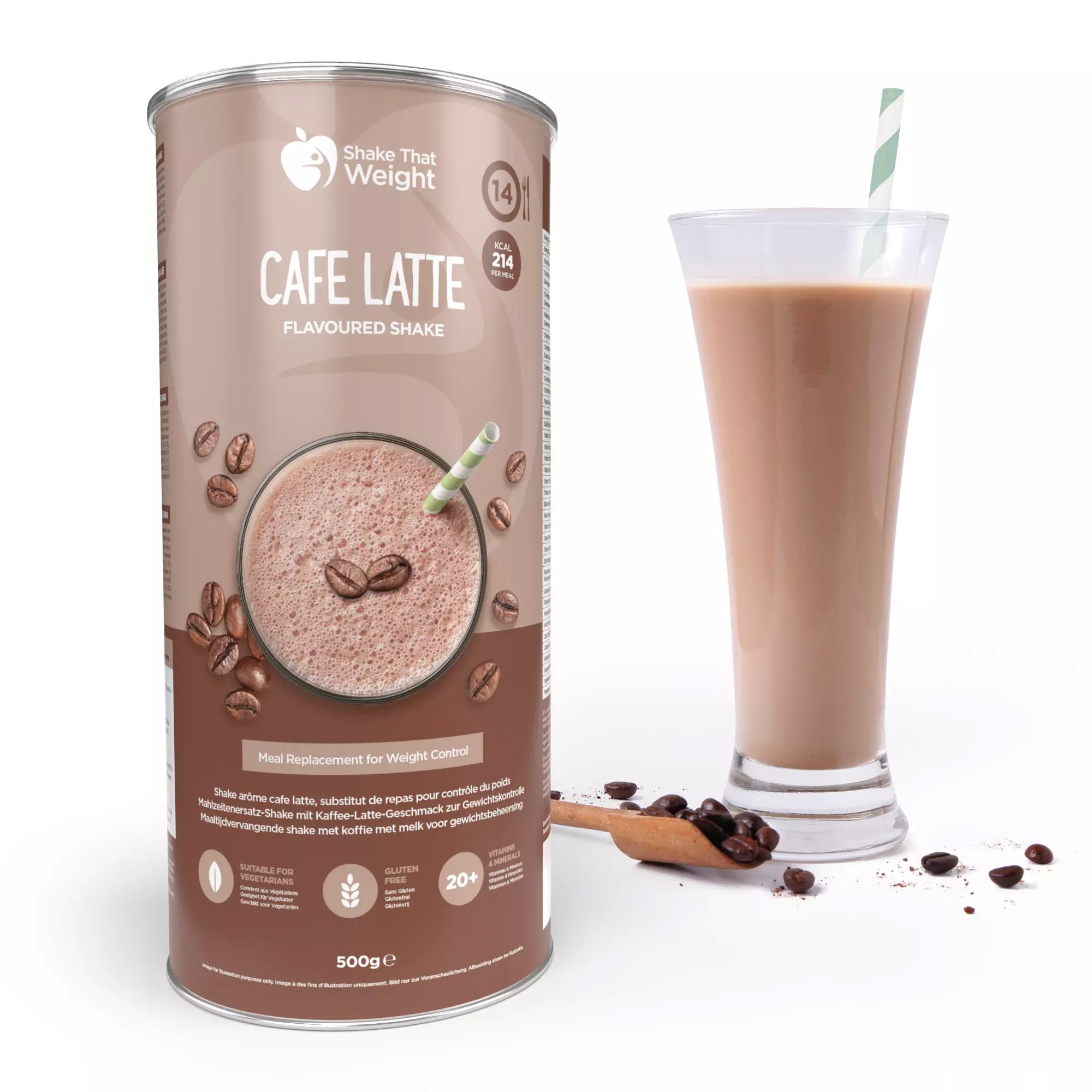 Batido de dieta de reemplazo de comidas Café Latte (bote de 14 porciones) -  Shake That Weight Europe
